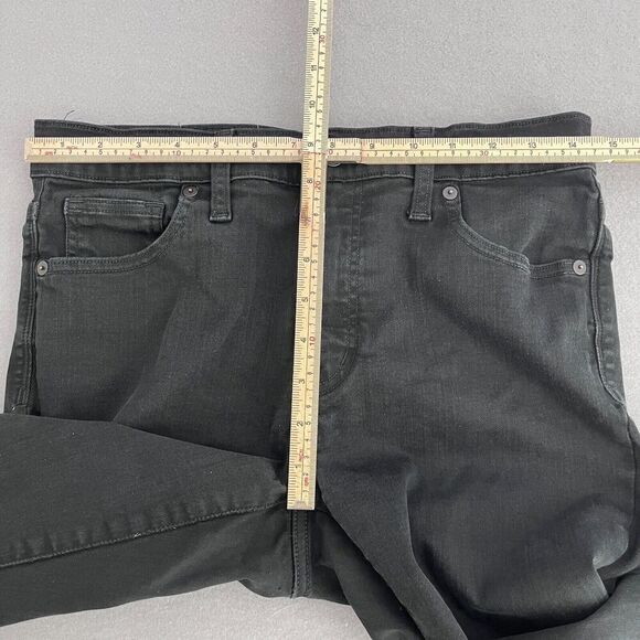 Madewell Jeans Women 29 Black 9" High Rise Skinny Denim Grunge Cropped Stretch - Picture 10 of 15